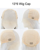13*6 Silver Straight Synthetic Lace Front Wig WW1024