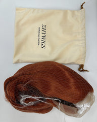 ZHYWIGS Curly Long Orange Red Synthetic Lace Front Wig