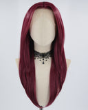 Wine Red Synthetic Lace Front Wig WW672