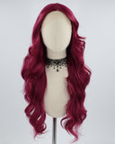 Wine Red Synthetic Lace Front Wig WW655