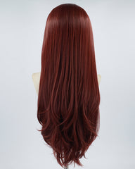 Pink Skunk Stripe Wine Red Synthetic Lace Front Wig WW560