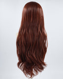 Long Wavy Wine Red Synthetic Lace Front Wig WW544