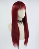Wine Red Straight Synthetic Wig HW334