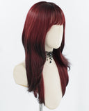Ombre Wine Red Synthetic Wig HW825