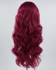 Wine Red Synthetic Lace Front Wig WW655