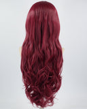 Blonde Highlights Wine Red Synthetic Lace Front Wig WT235