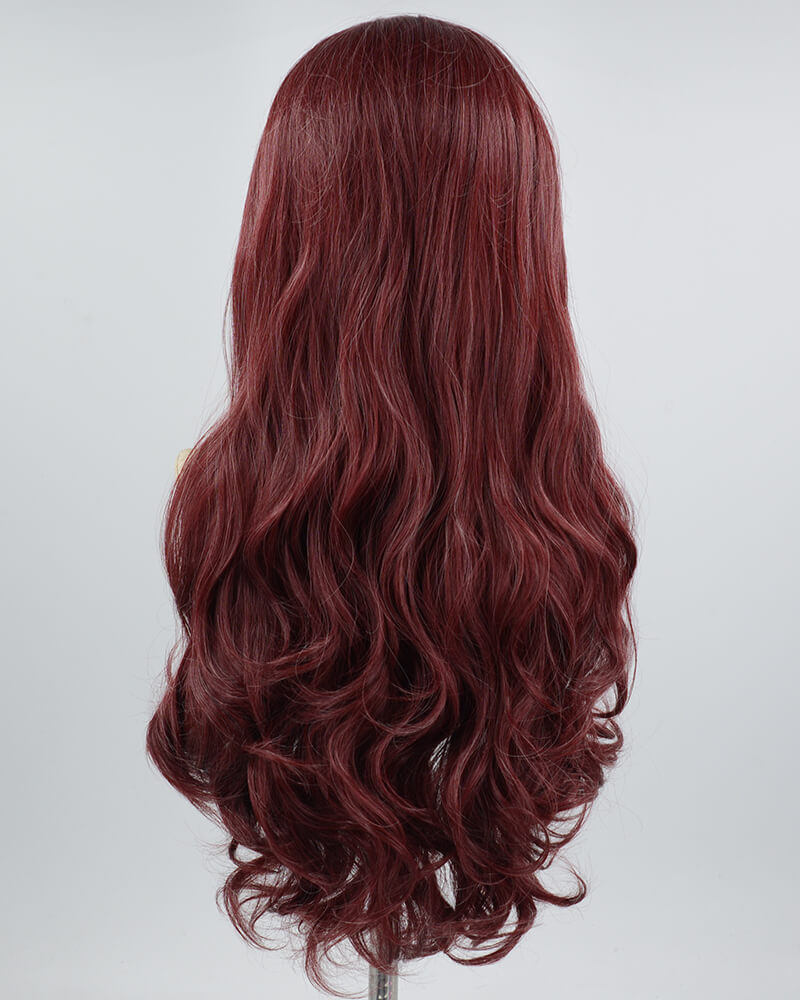 Blonde Mixed Wine Red Synthetic Lace Front Wig WW641
