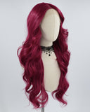 Wine Red Synthetic Lace Front Wig WW655