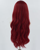 Wine Red Wavy Synthetic Wig HW608