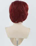 Wine Red Short Synthetic Lace Front Wig MW017