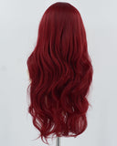 Wine Red Long Wavy Synthetic Wig HW610
