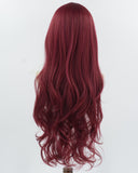 Wine Red Long Wavy Synthetic Wig HW751