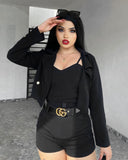 Straight Black Long Synthetic Lace Front Wig WT001