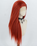 Yaki Red Synthetic Lace Front Wig WW1059