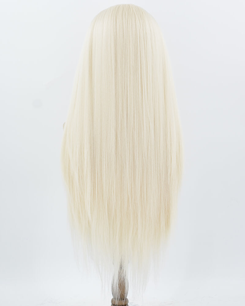 Platinum Blonde Yaki Synthetic Lace Front Wig WW1033