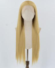 Yellow Blonde Synthetic Lace Front Wig WW871