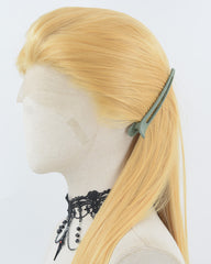 Yellow Blonde Straight Synthetic Lace Front Men's Wig MW060