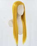 Golden Yellow Synthetic Lace Front Wig WW860
