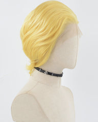Yellow Short Synthetic Lace Front Men's Wig MW023