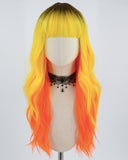 Ombre Yellow Orange Synthetic Wig HW308