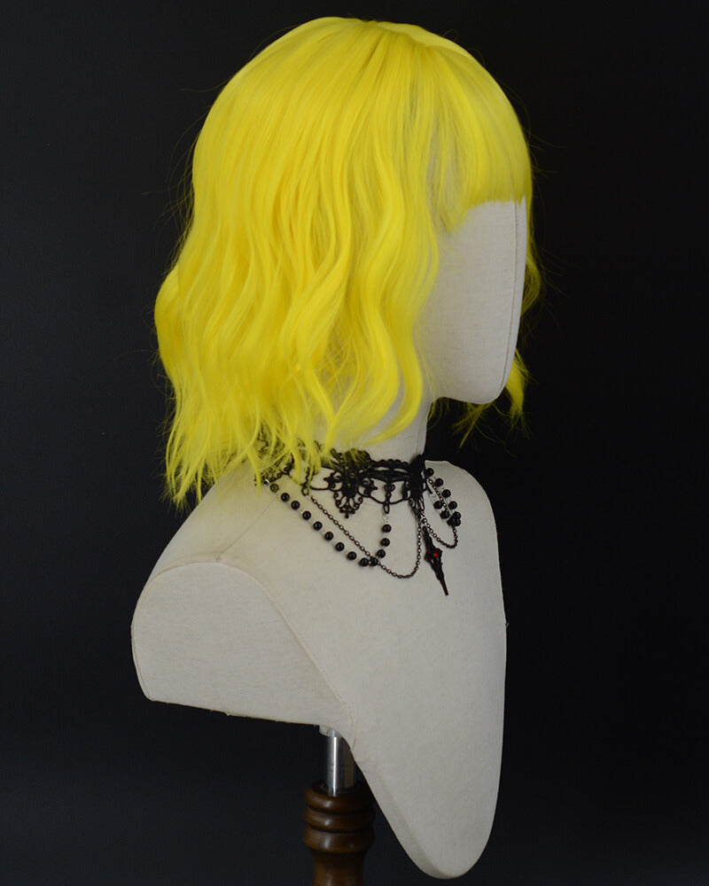 Yellow Short Synthetic Wig HW894