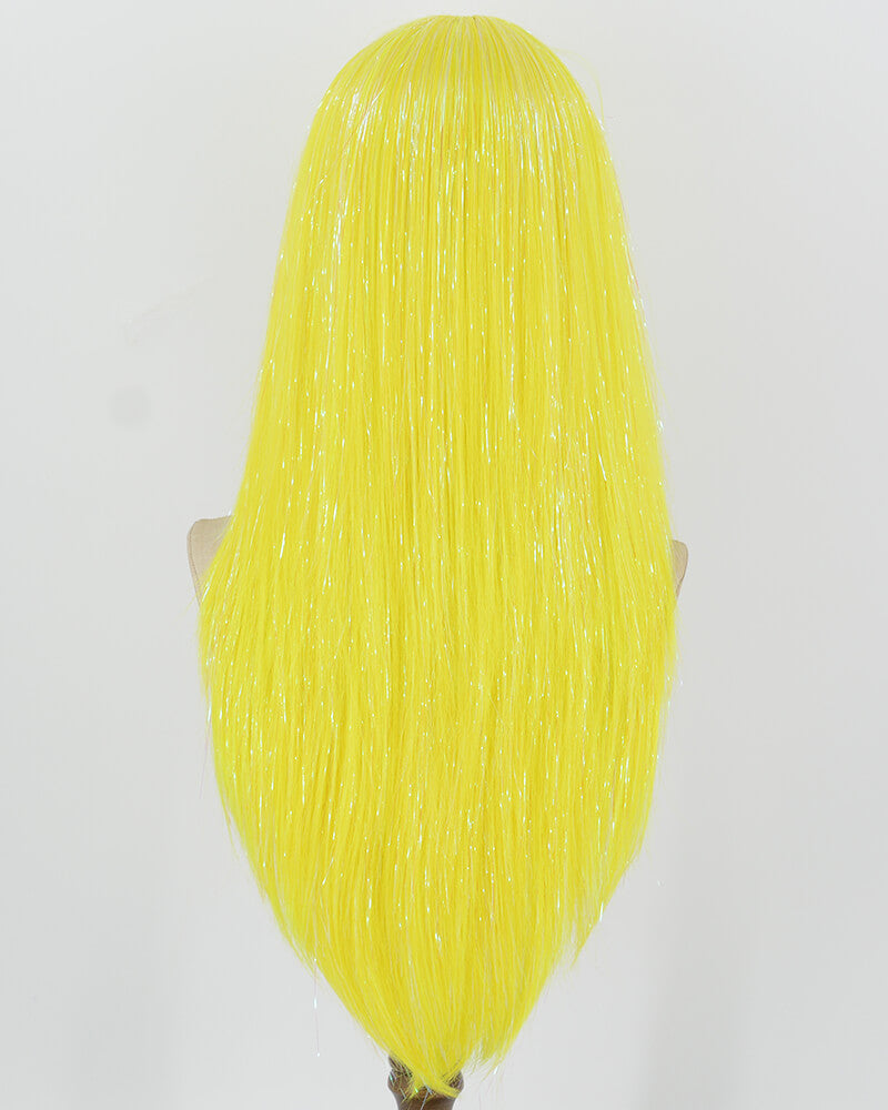 Yellow Tinsel Synthetic Wig HW847