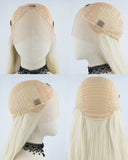 White Ombre Pink Synthetic Lace Front Wig WW376