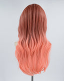 Ombre Pink Streaked Synthetic Wig HW193