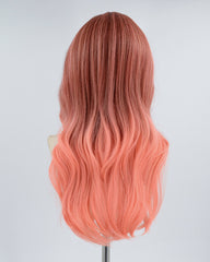 Ombre Pink Streaked Synthetic Wig HW193