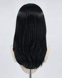 Blonde Streaked Black Synthetic Lace Front Wig WW292