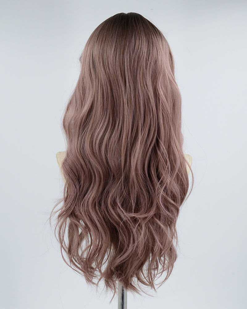 Ombre Pink Wavy Synthetic Wig HW075