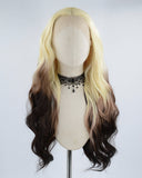613 Blonde Brown Black Synthetic Lace Front Wig WW426