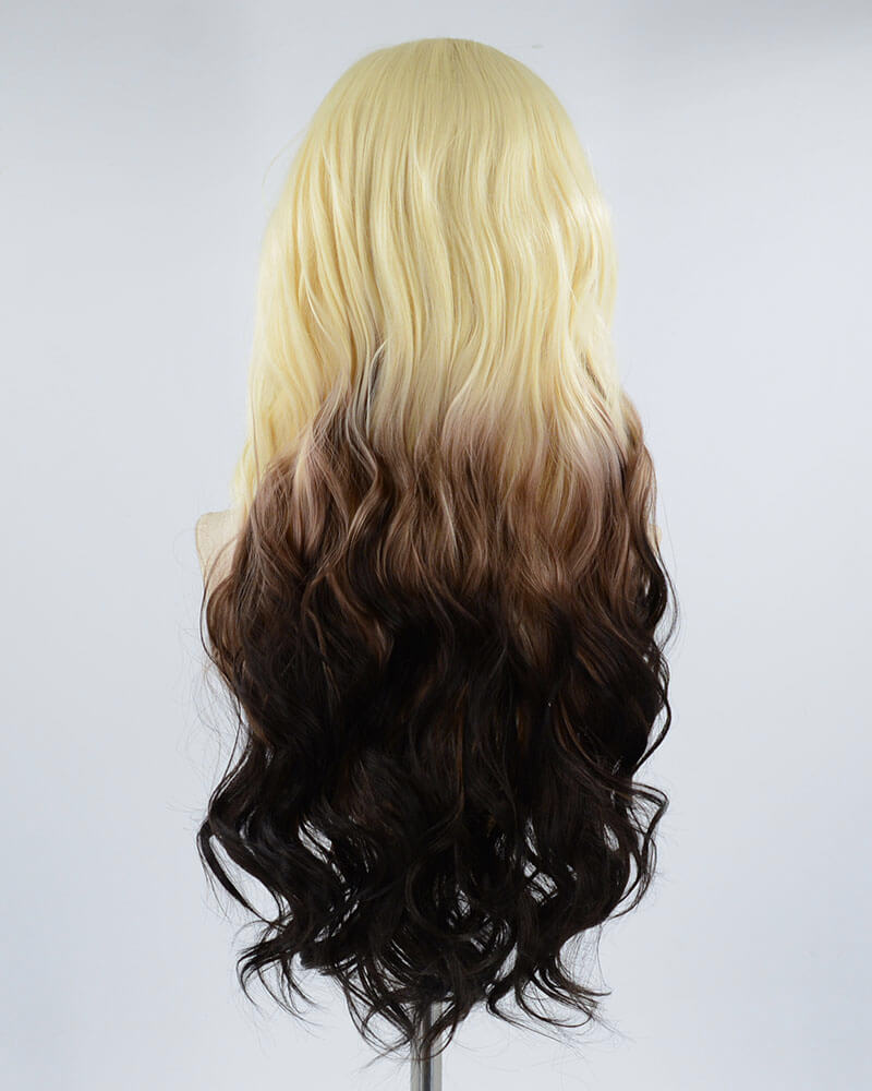 613 Blonde Brown Black Synthetic Lace Front Wig WW426