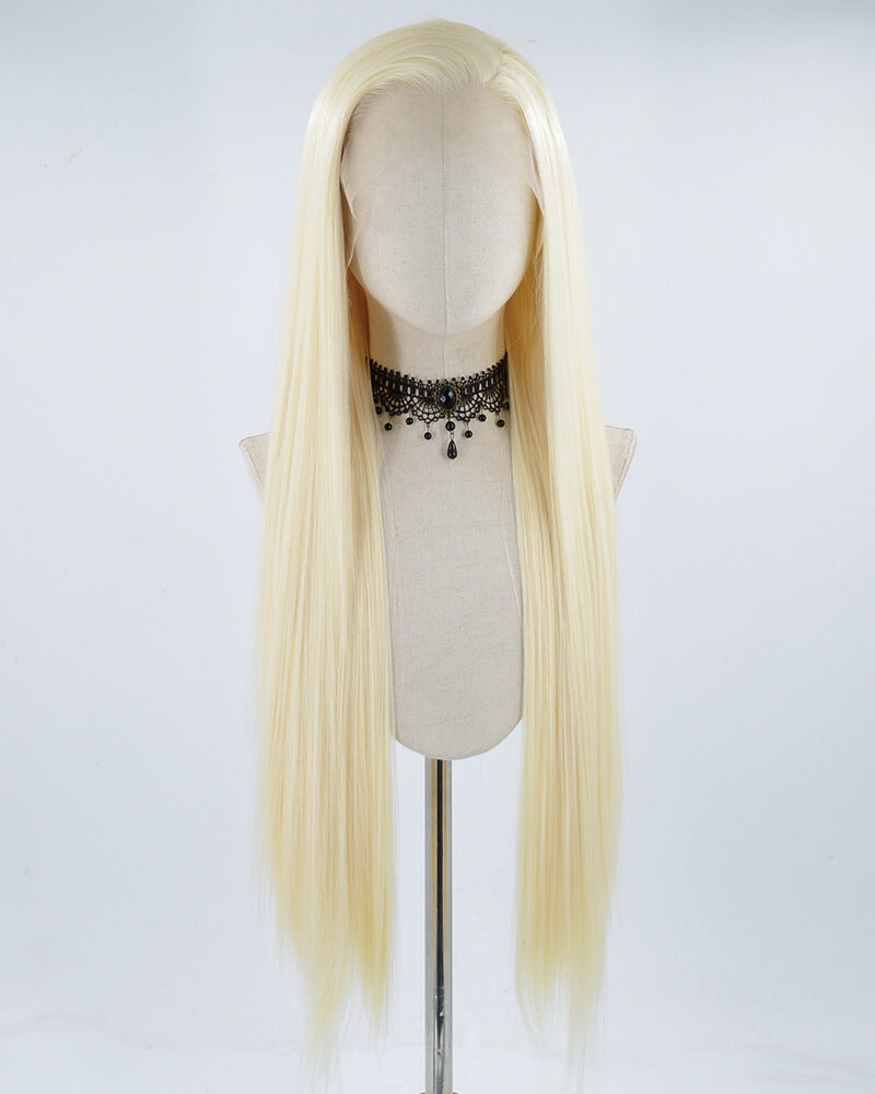30 Inch Blonde 613 Synthetic Lace Front Wig WW326