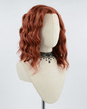 Black Widow Auburn Red Short Curly Synthetic Lace Front Wig WW133