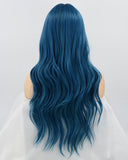 Mixed Blue Wavy Synthetic Wig HW100