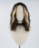 Brown Streaked Short Synthetic Wig HW228