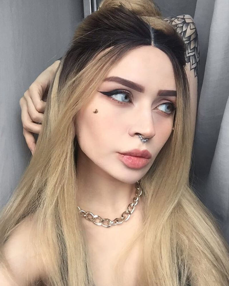 Brown Natural Synthetic Lace Front Wigs WT002