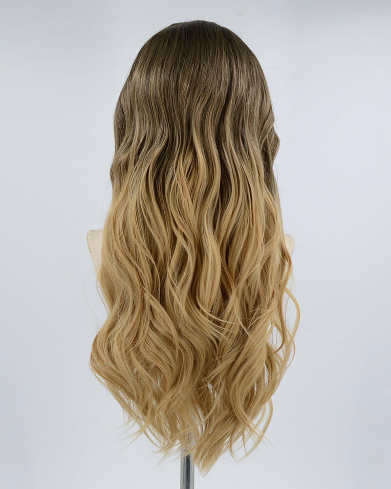 Black Ombre Brown Synthetic Lace Front Wig WW412