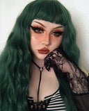 Green Curly Synthetic Wig HW089