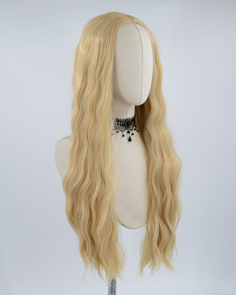 Brown Curly Wefted Cap Synthetic Wig HH003