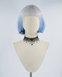 Grey Ombre Blue Hard Front Wig HW004