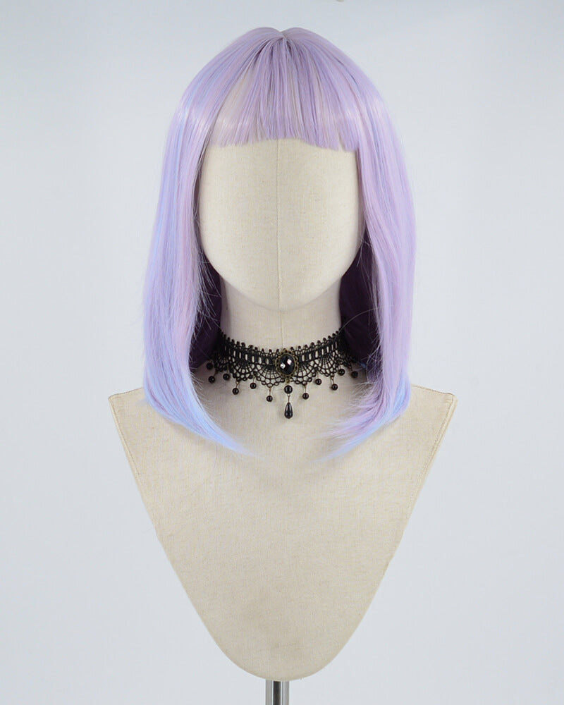 Light Purple Hard Front Wig HW010