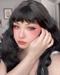 Black Hard Front Wig HW023
