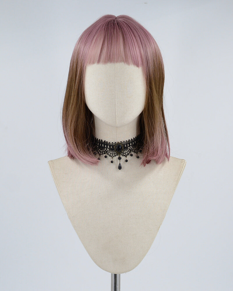 Pink Ombre Hard Front Wig HW034