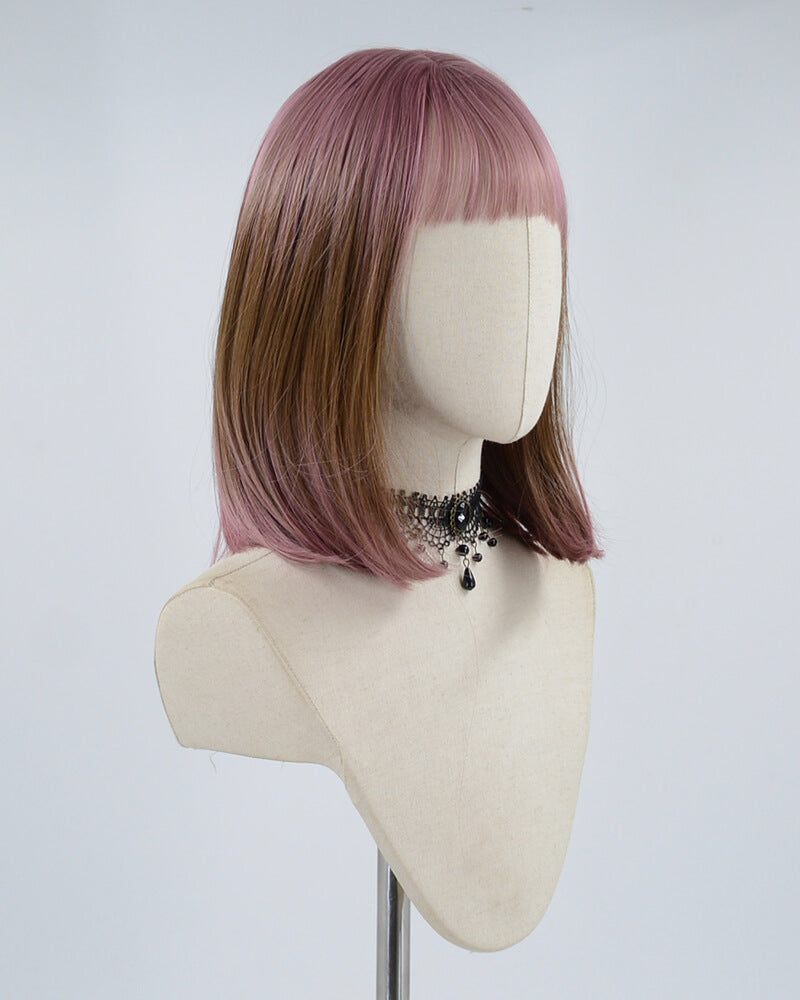 Pink Ombre Hard Front Wig HW034