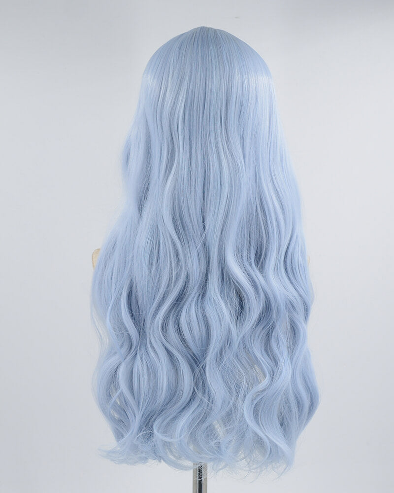 Light Blue Hard Front Wig HW044