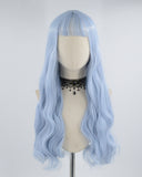 Light Blue Hard Front Wig HW044