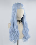 Light Blue Hard Front Wig HW044
