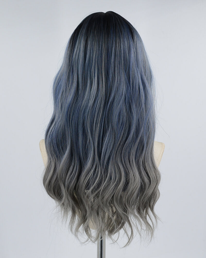 Ombre Blue Hard Front Wig HW066